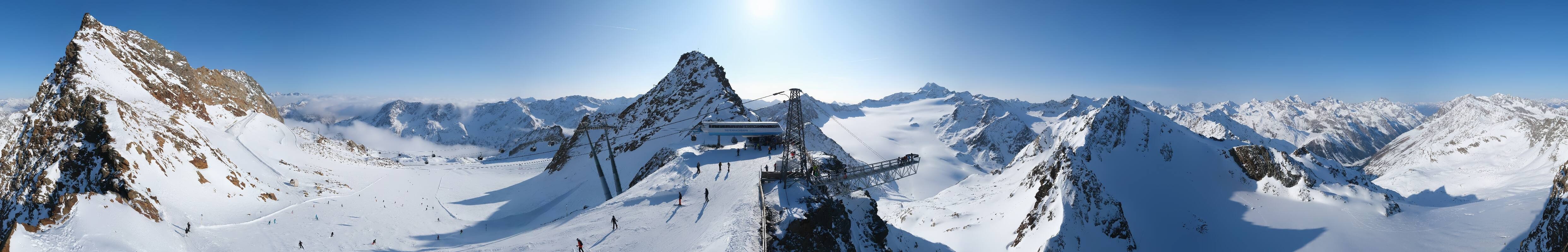 Archived image Webcam Sölden - Tiefenbach Glacier View Top Station