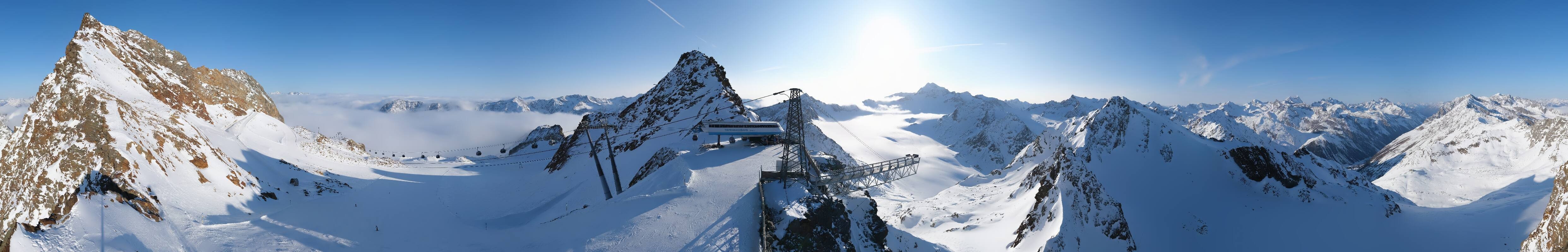 Archived image Webcam Sölden - Tiefenbach Glacier View Top Station