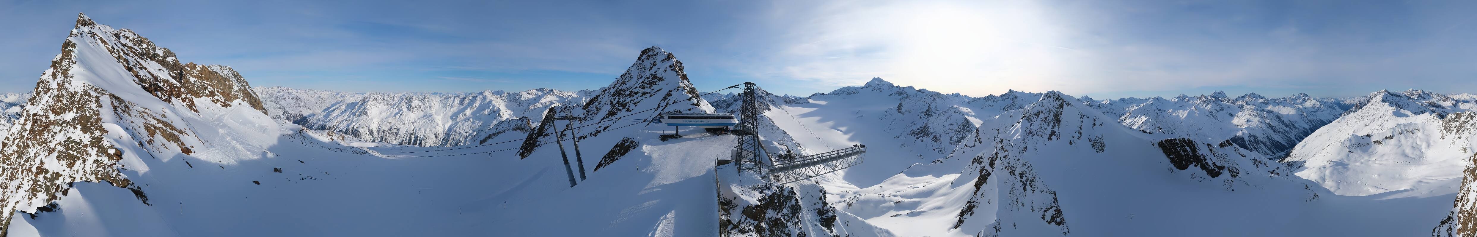 Archived image Webcam Sölden - Tiefenbach Glacier View Top Station