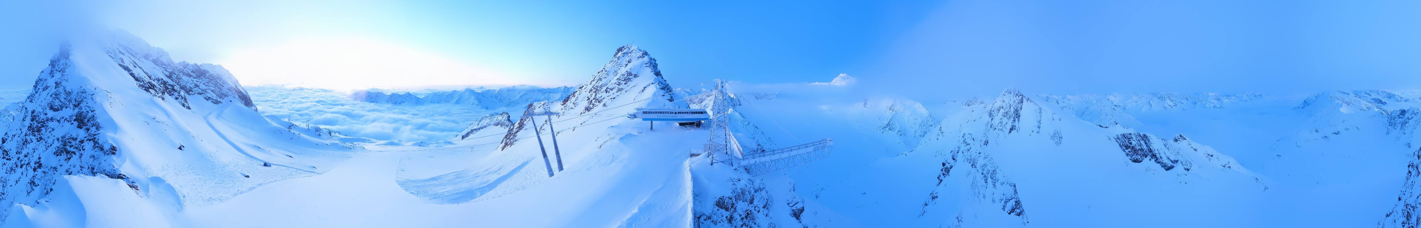 Archived image Webcam Sölden - Tiefenbach Glacier View Top Station