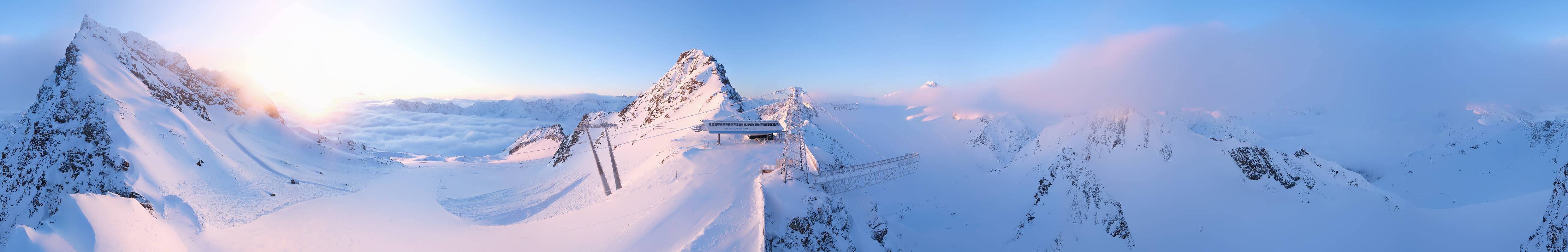 Archived image Webcam Sölden - Tiefenbach Glacier View Top Station