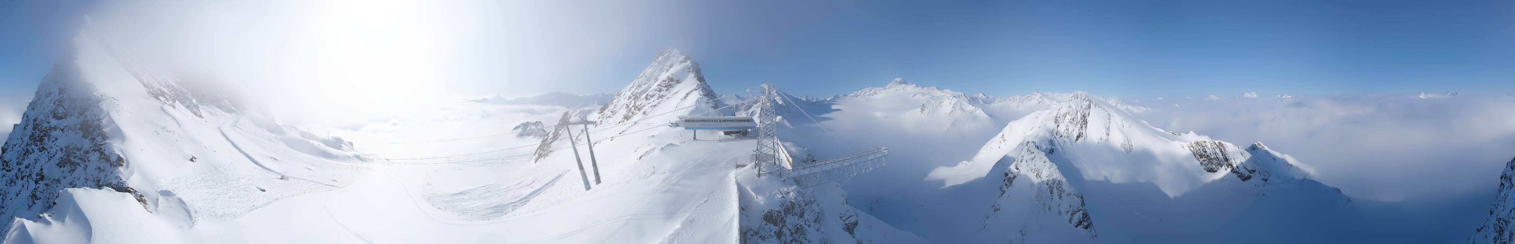 Archived image Webcam Sölden - Tiefenbach Glacier View Top Station