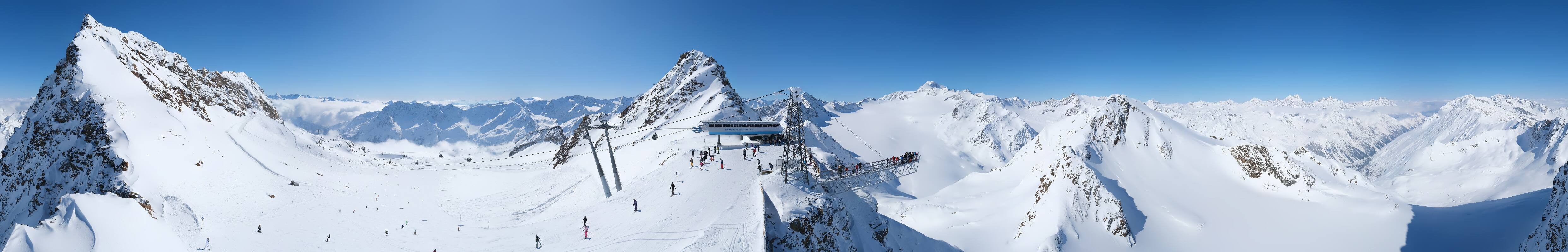 Archived image Webcam Sölden - Tiefenbach Glacier View Top Station