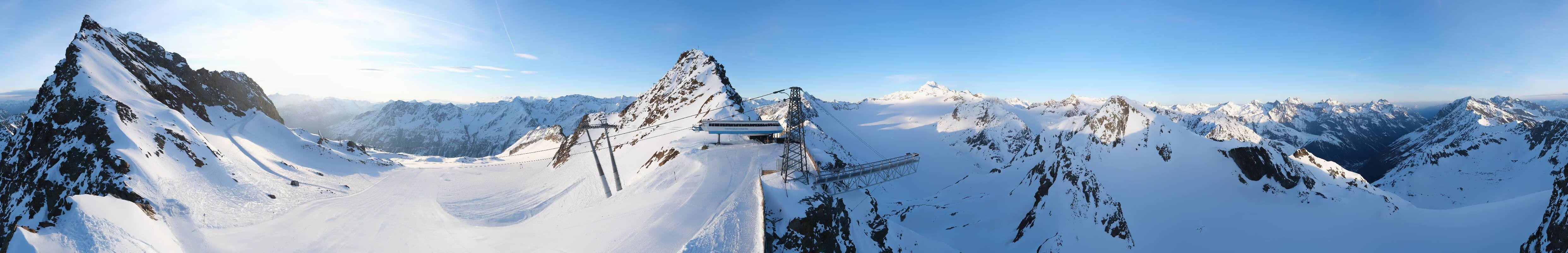 Archived image Webcam Sölden - Tiefenbach Glacier View Top Station