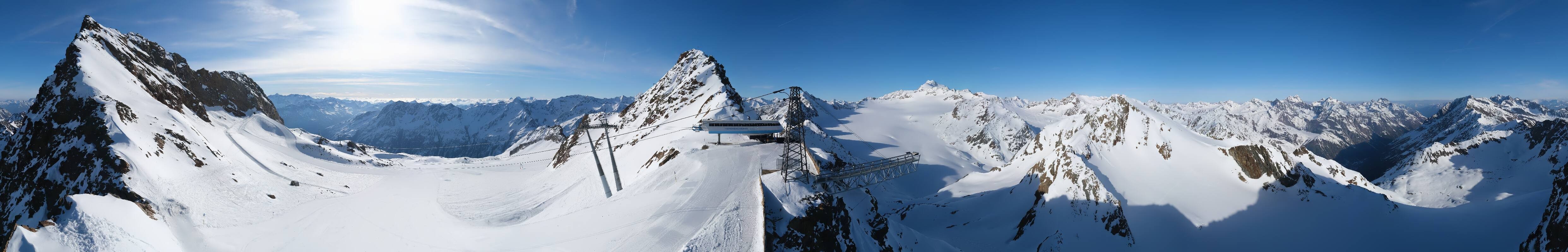 Archived image Webcam Sölden - Tiefenbach Glacier View Top Station