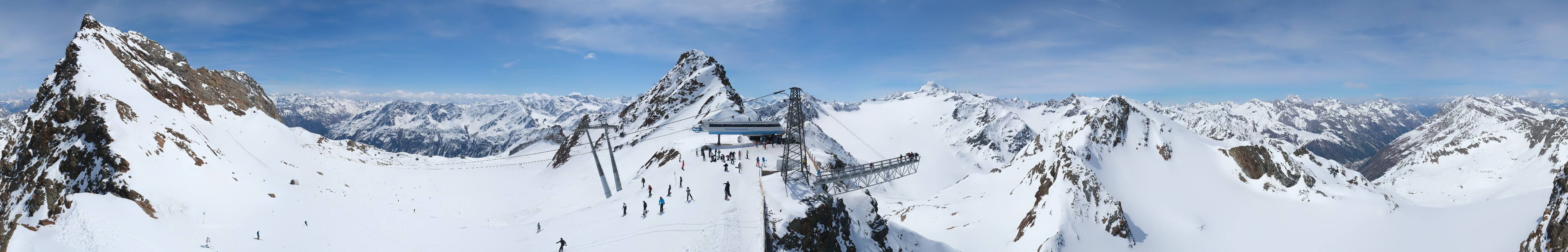 Archived image Webcam Sölden - Tiefenbach Glacier View Top Station