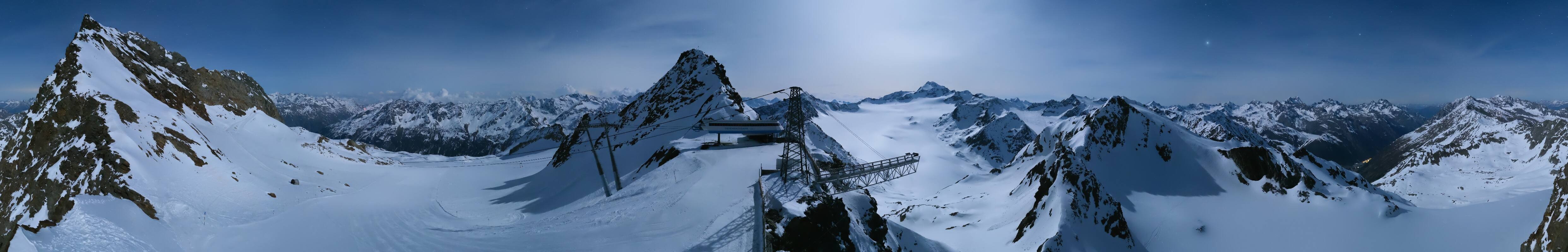 Archived image Webcam Sölden - Tiefenbach Glacier View Top Station