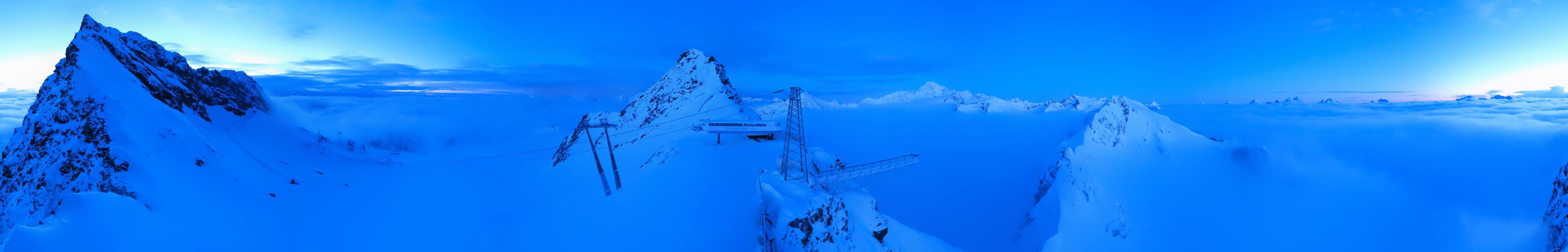 Archived image Webcam Sölden - Tiefenbach Glacier View Top Station