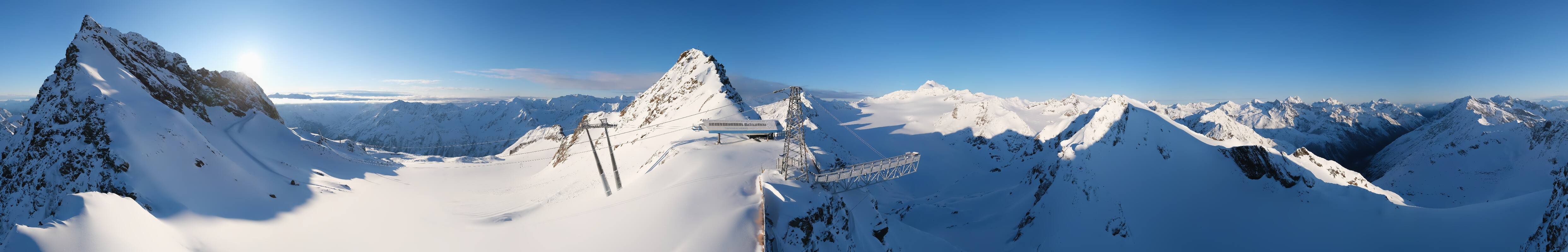 Archived image Webcam Sölden - Tiefenbach Glacier View Top Station