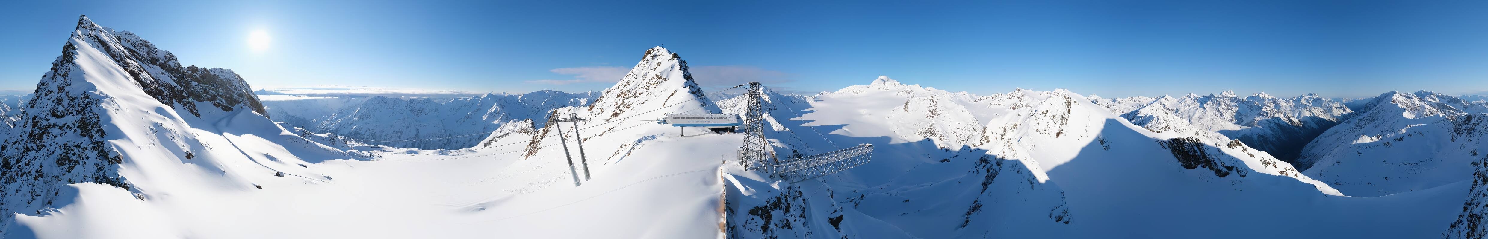 Archived image Webcam Sölden - Tiefenbach Glacier View Top Station