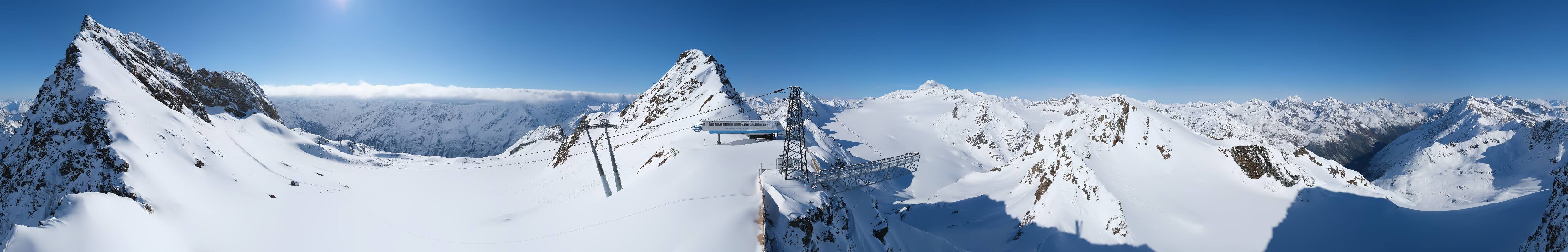 Archived image Webcam Sölden - Tiefenbach Glacier View Top Station