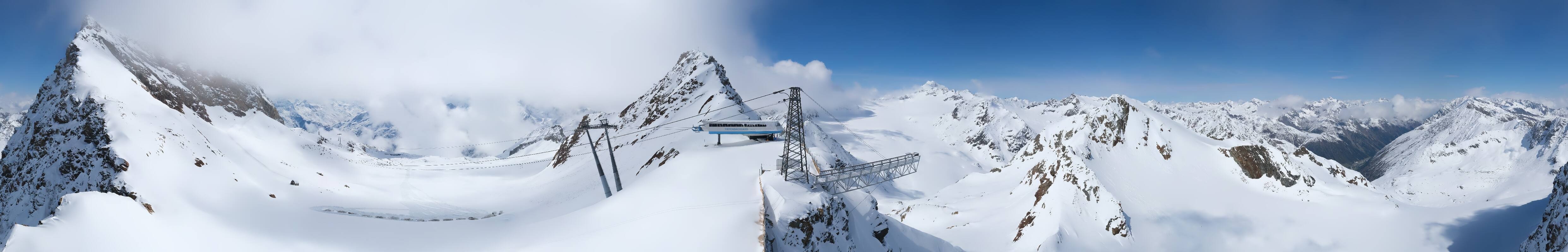 Archived image Webcam Sölden - Tiefenbach Glacier View Top Station
