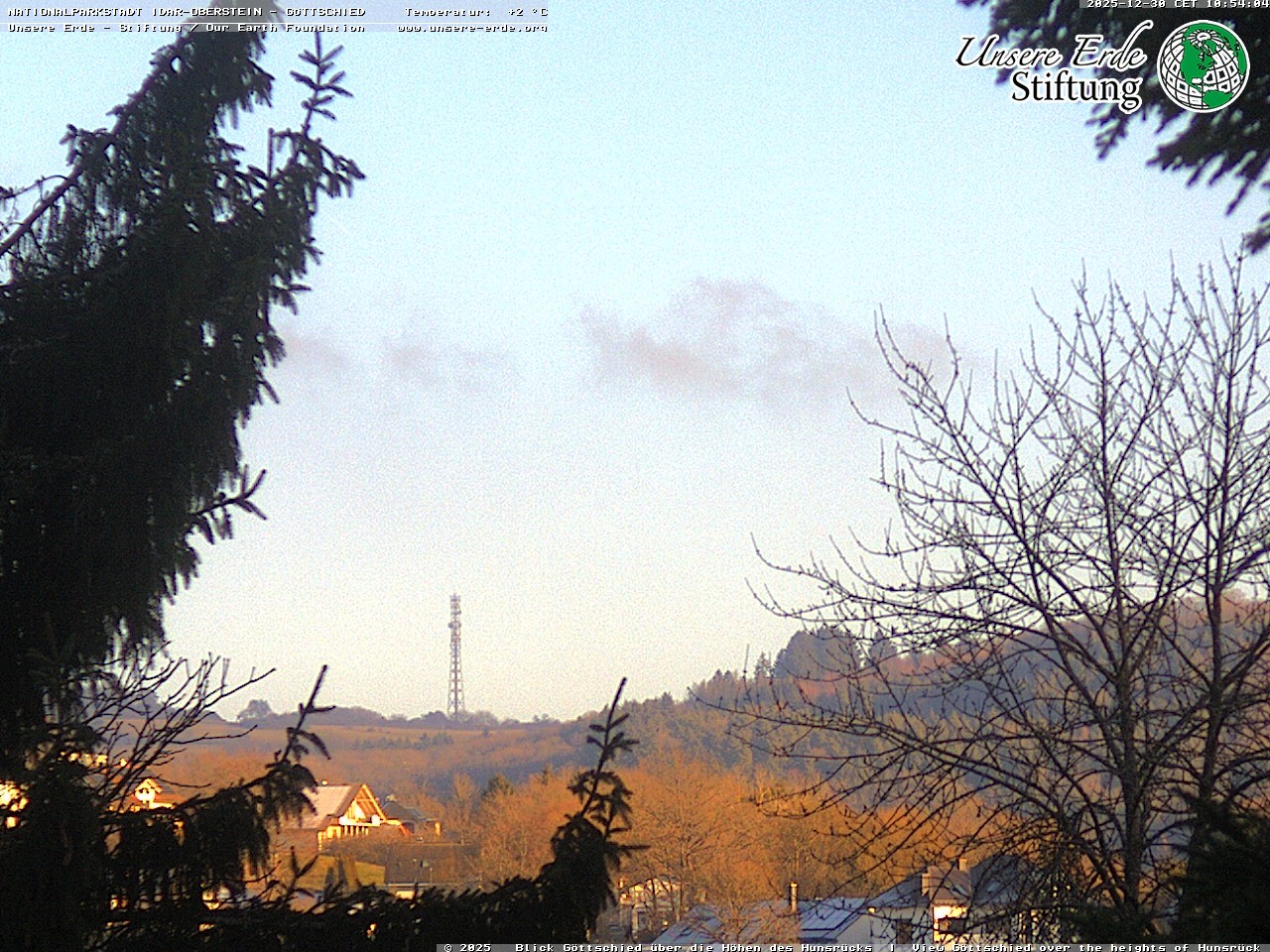 Archiv Foto Webcam Idar-Oberstein: Blick von Göttschied über die Höhen des Hunsrücks