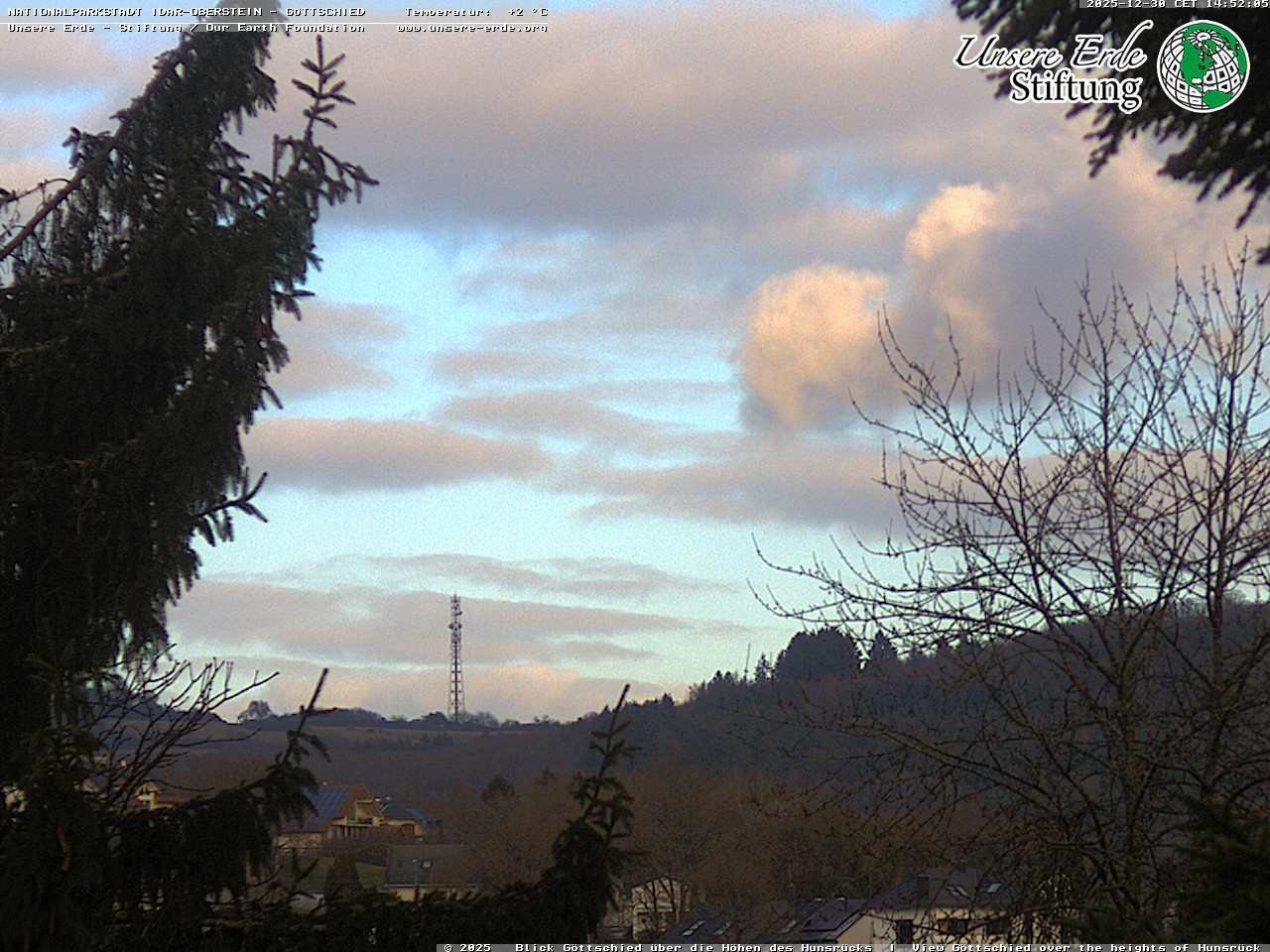 Archiv Foto Webcam Idar-Oberstein: Blick von Göttschied über die Höhen des Hunsrücks