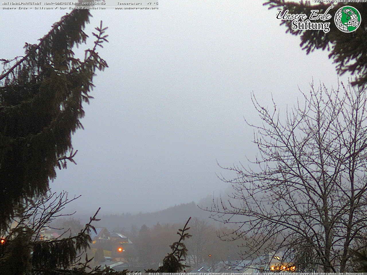 Archiv Foto Webcam Idar-Oberstein: Blick von Göttschied über die Höhen des Hunsrücks