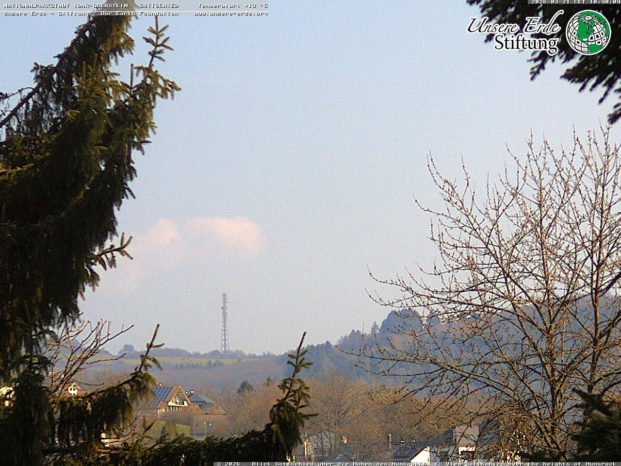 Archiv Foto Webcam Idar-Oberstein: Blick von Göttschied über die Höhen des Hunsrücks