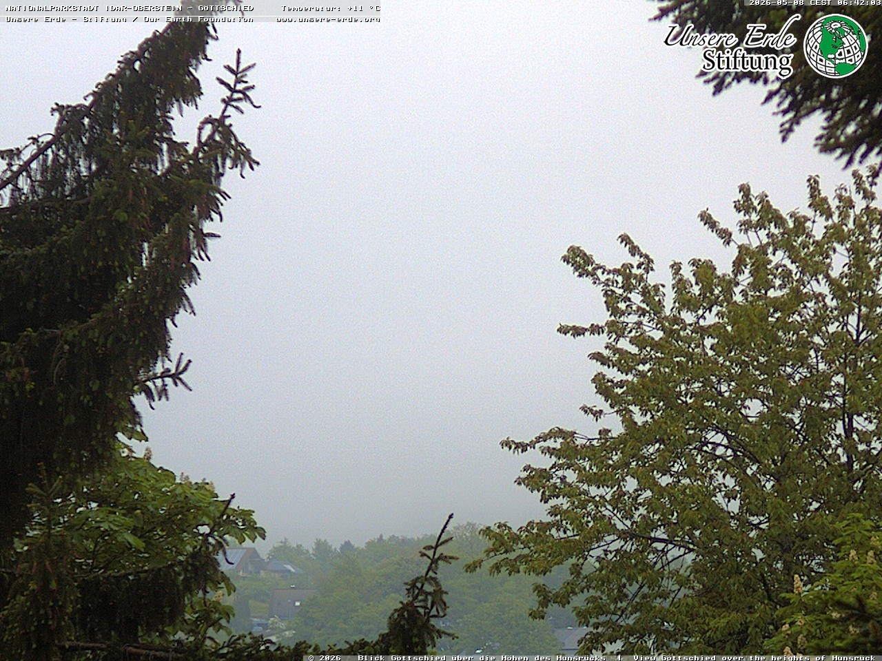 Archiv Foto Webcam Idar-Oberstein: Blick von Göttschied über die Höhen des Hunsrücks