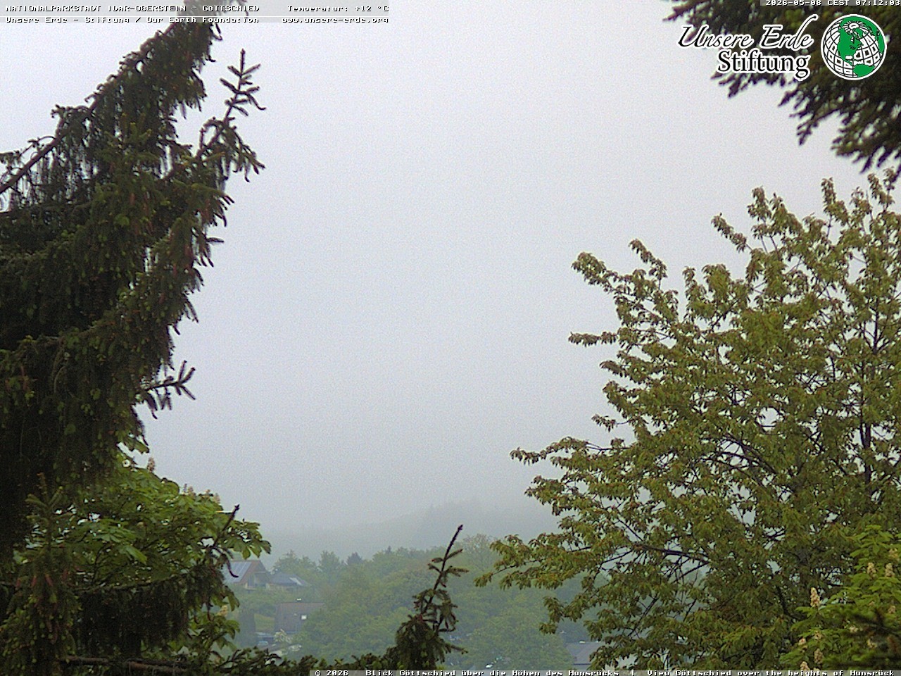 Archiv Foto Webcam Idar-Oberstein: Blick von Göttschied über die Höhen des Hunsrücks
