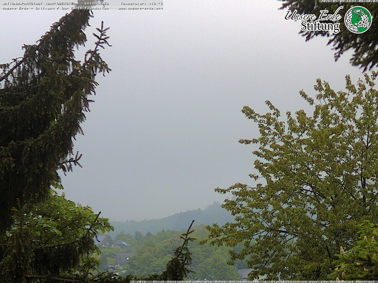 Archiv Foto Webcam Idar-Oberstein: Blick von Göttschied über die Höhen des Hunsrücks