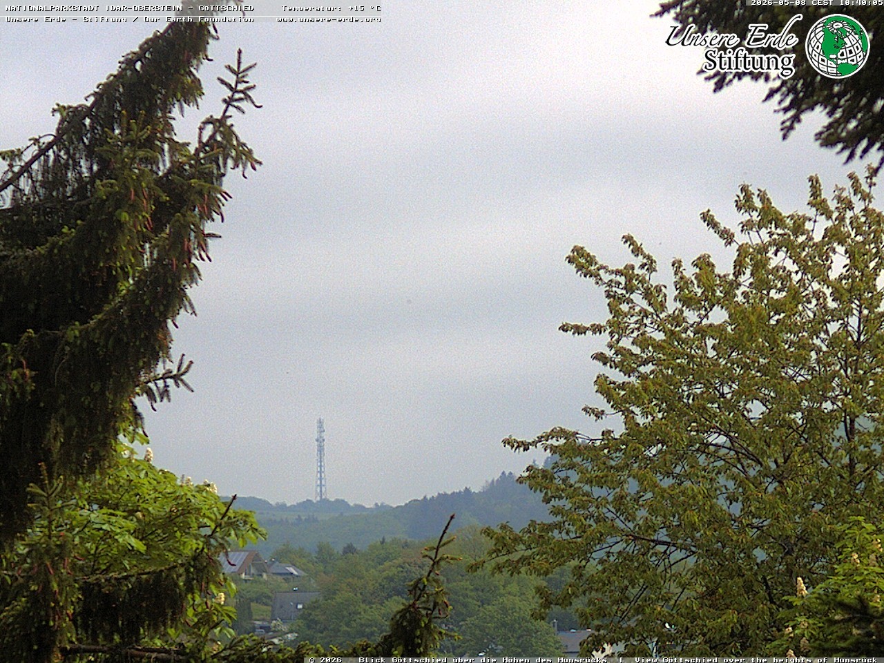 Archiv Foto Webcam Idar-Oberstein: Blick von Göttschied über die Höhen des Hunsrücks