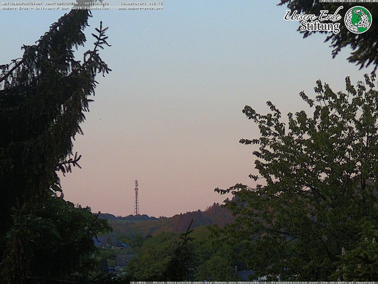 Archiv Foto Webcam Idar-Oberstein: Blick von Göttschied über die Höhen des Hunsrücks