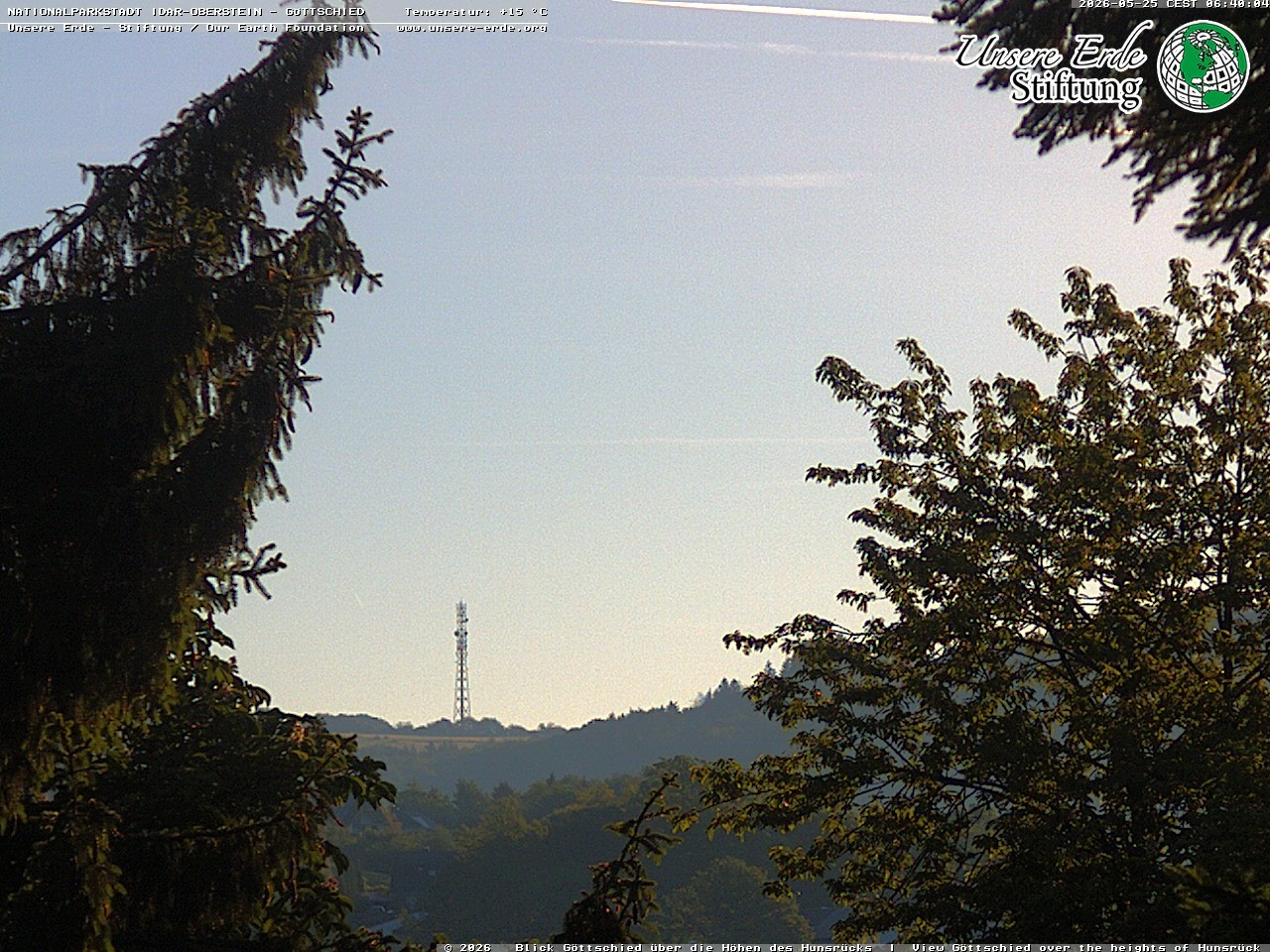 Archiv Foto Webcam Idar-Oberstein: Blick von Göttschied über die Höhen des Hunsrücks