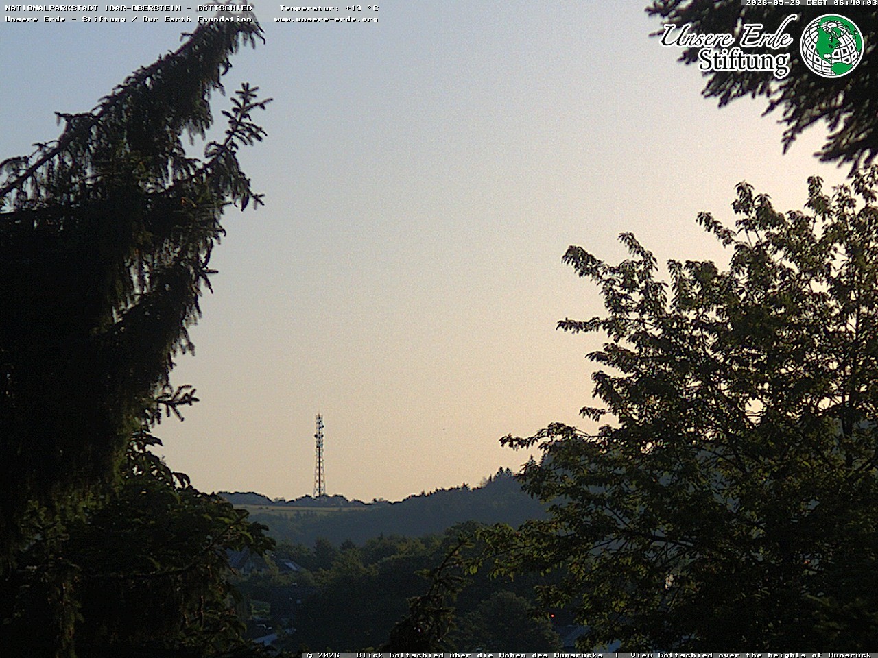 Archiv Foto Webcam Idar-Oberstein: Blick von Göttschied über die Höhen des Hunsrücks