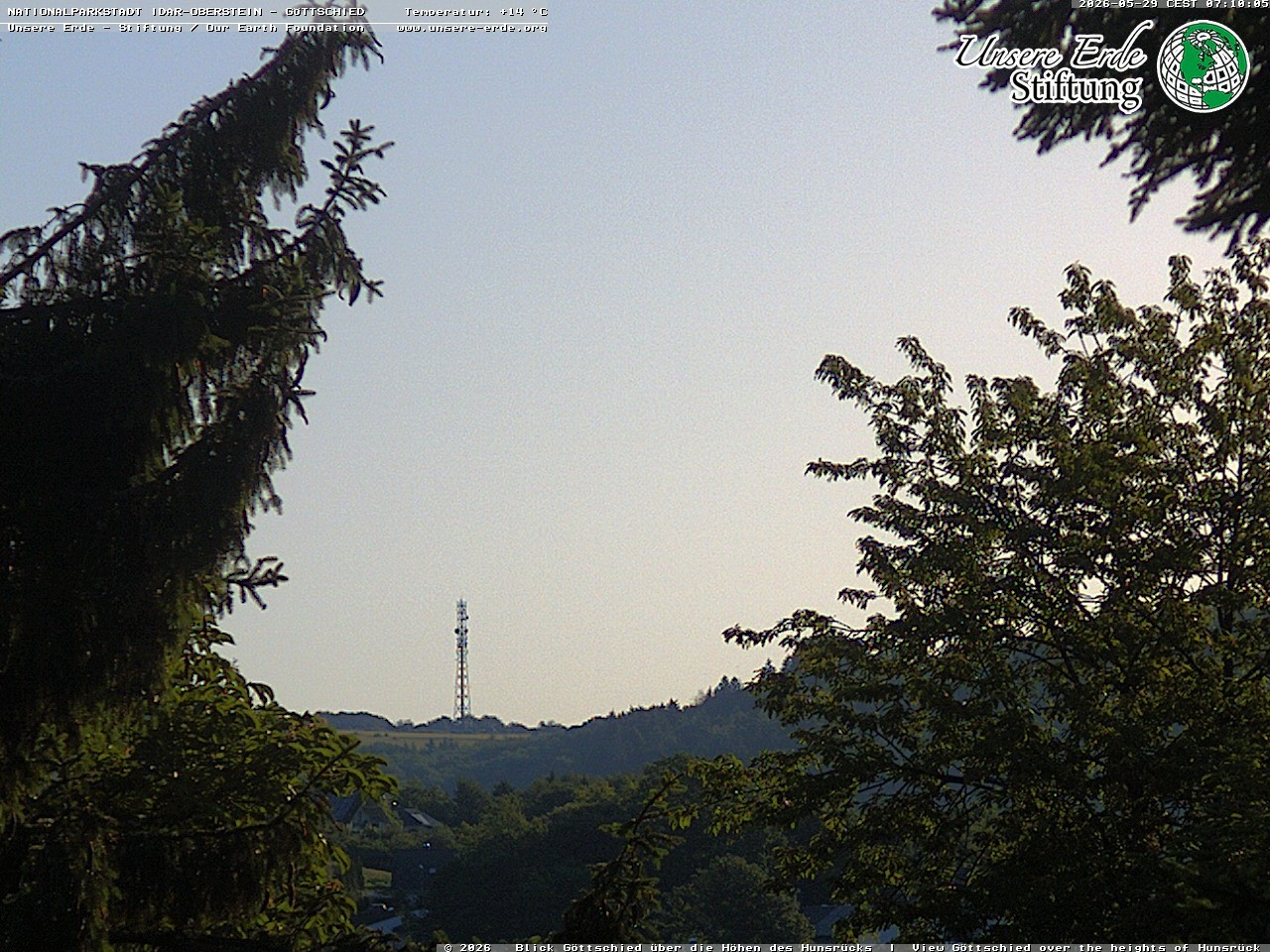 Archiv Foto Webcam Idar-Oberstein: Blick von Göttschied über die Höhen des Hunsrücks