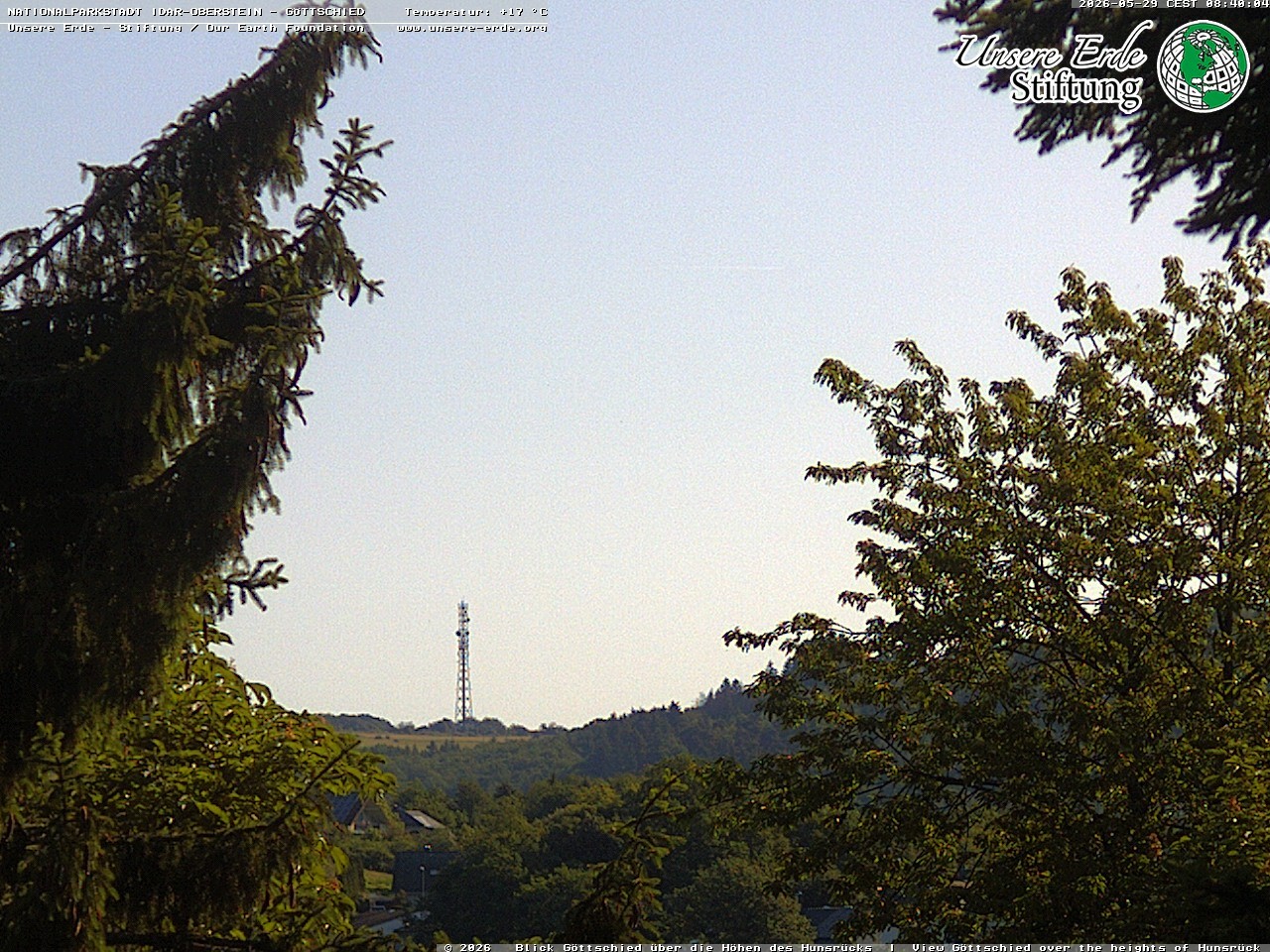 Archiv Foto Webcam Idar-Oberstein: Blick von Göttschied über die Höhen des Hunsrücks