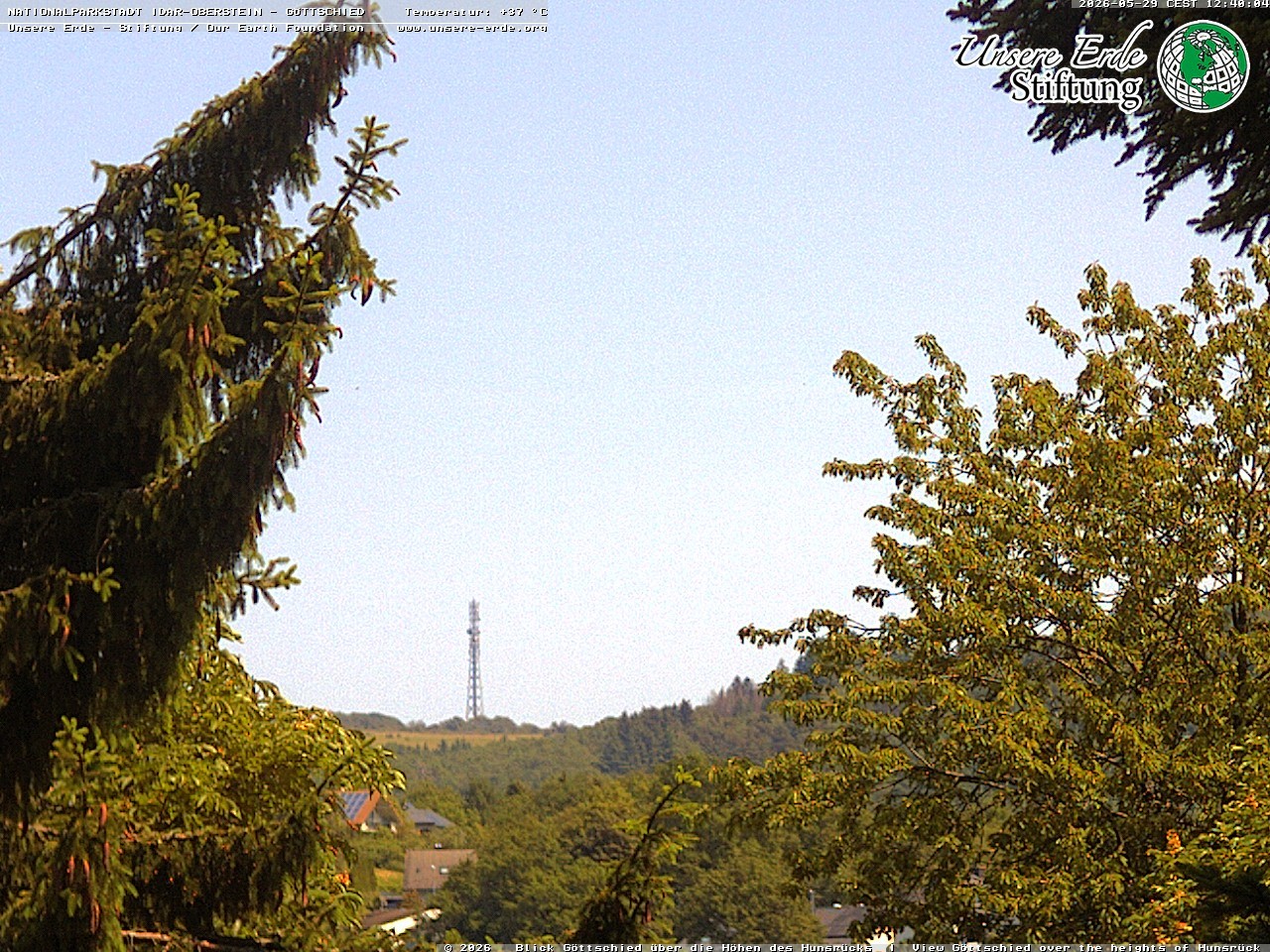 Archiv Foto Webcam Idar-Oberstein: Blick von Göttschied über die Höhen des Hunsrücks