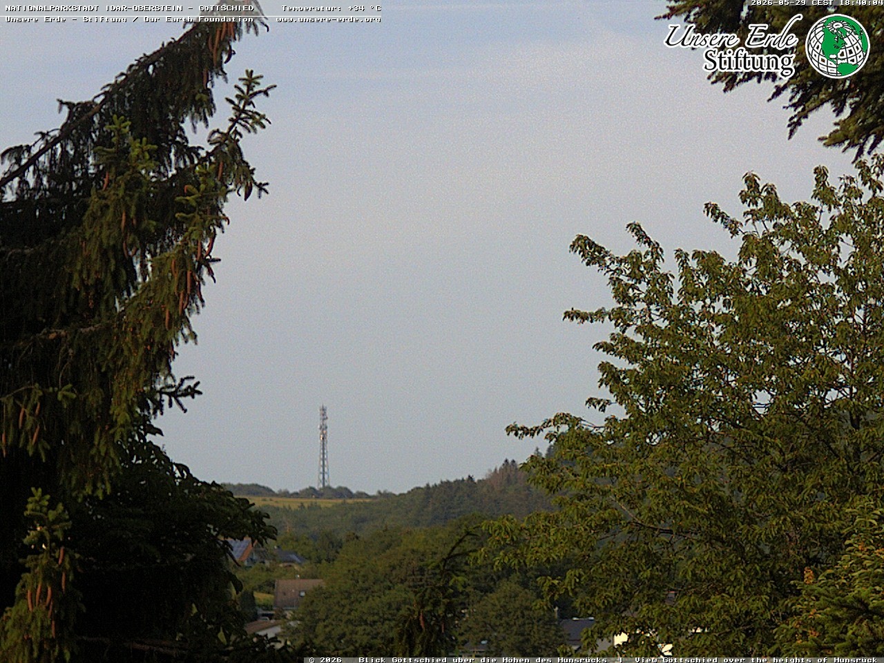 Archiv Foto Webcam Idar-Oberstein: Blick von Göttschied über die Höhen des Hunsrücks