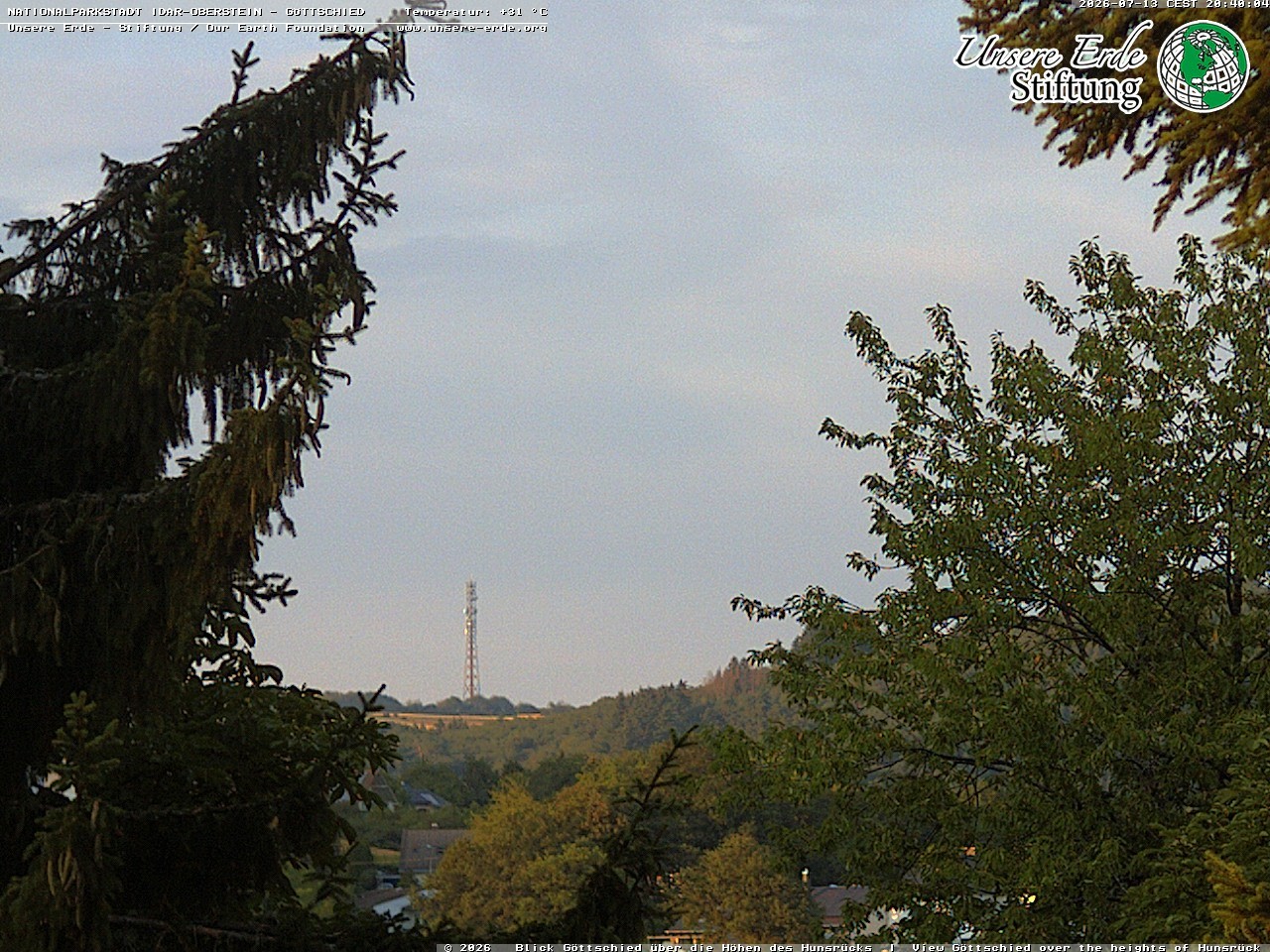 Archiv Foto Webcam Idar-Oberstein: Blick von Göttschied über die Höhen des Hunsrücks
