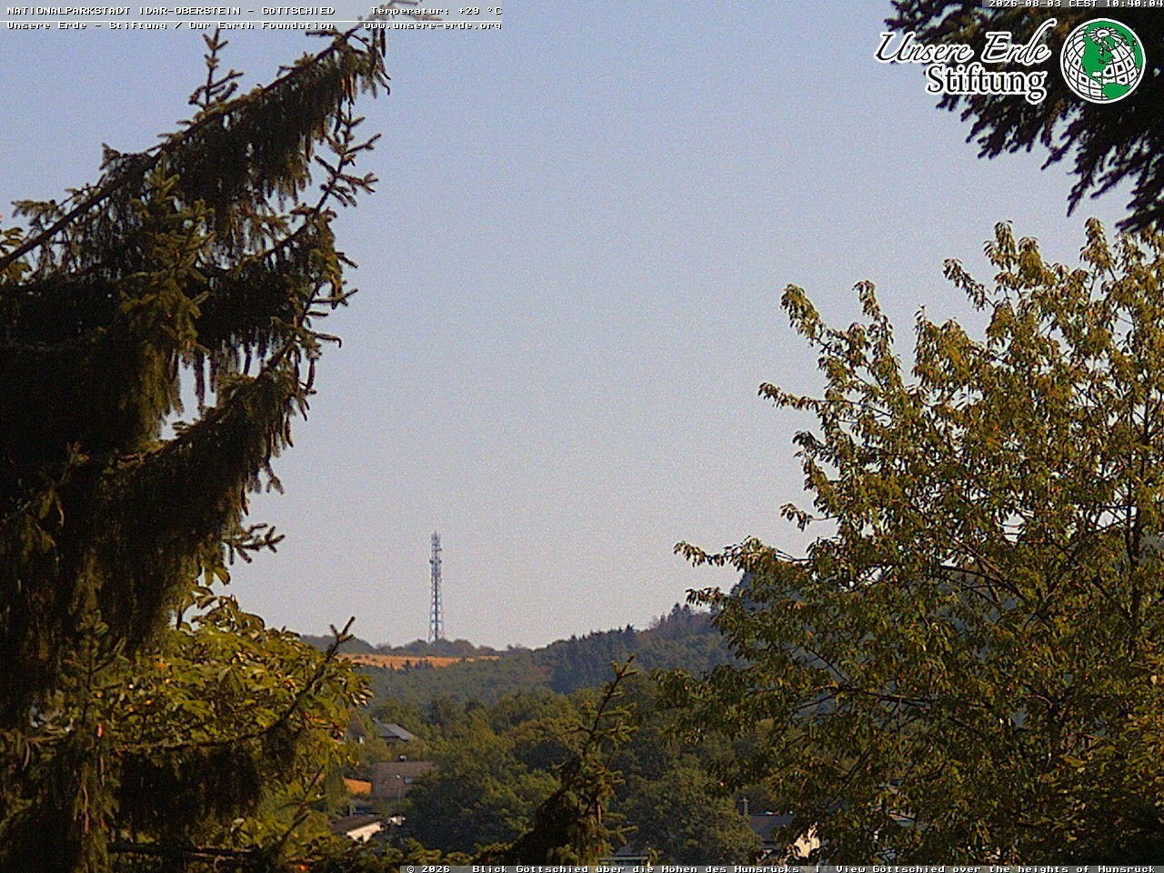 Archiv Foto Webcam Idar-Oberstein: Blick von Göttschied über die Höhen des Hunsrücks