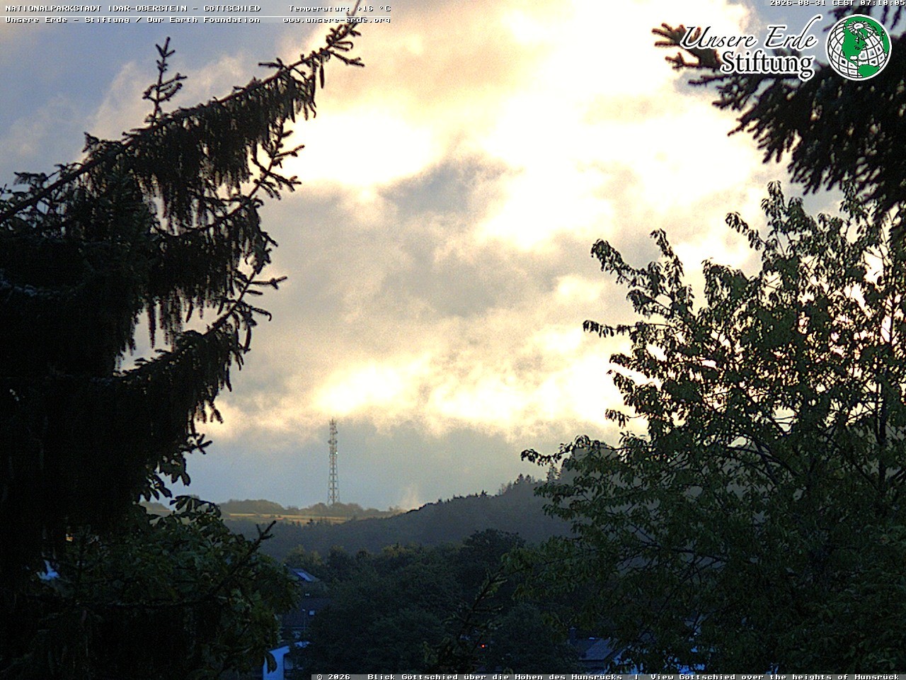 Archiv Foto Webcam Idar-Oberstein: Blick von Göttschied über die Höhen des Hunsrücks