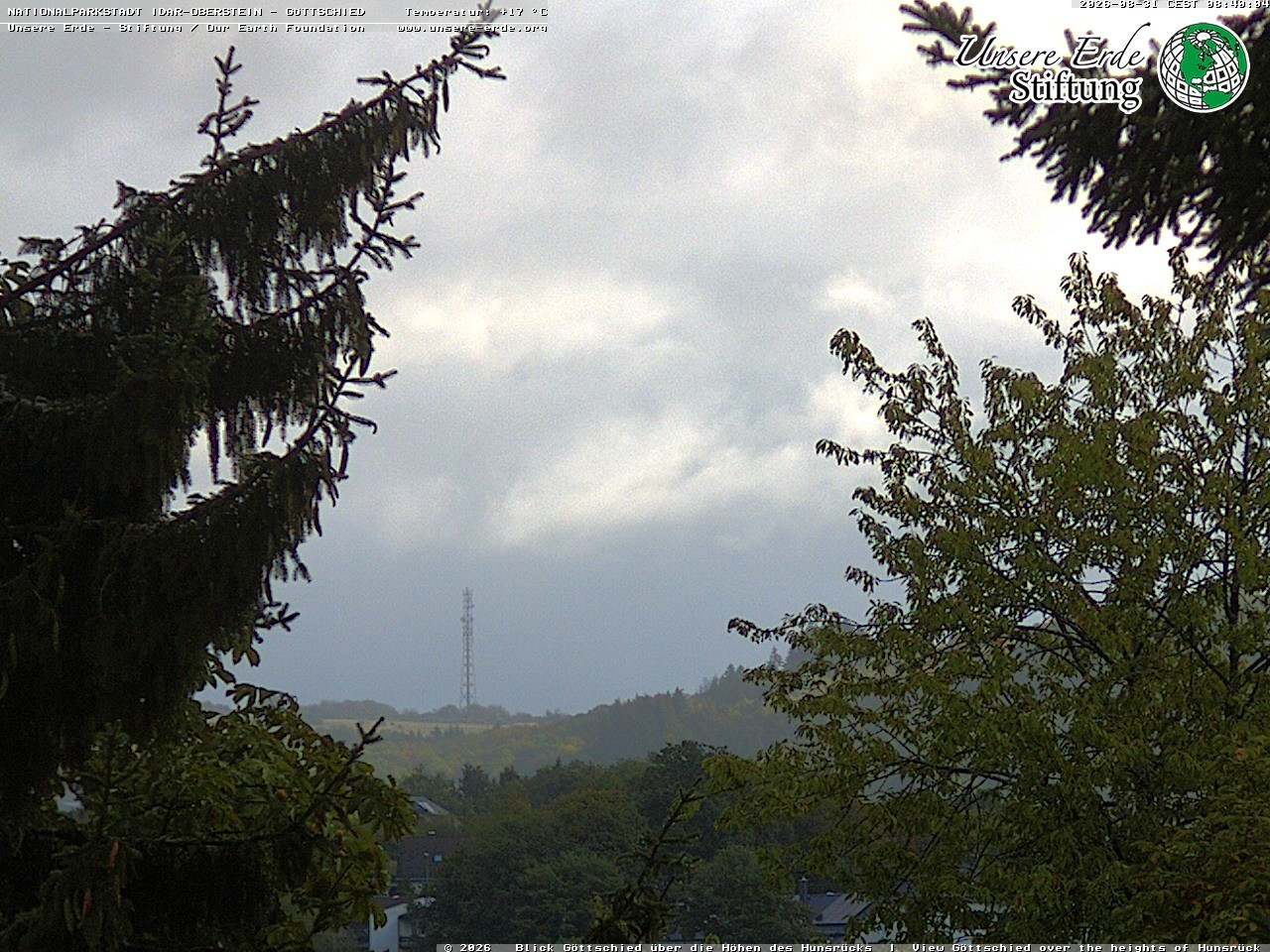 Archiv Foto Webcam Idar-Oberstein: Blick von Göttschied über die Höhen des Hunsrücks