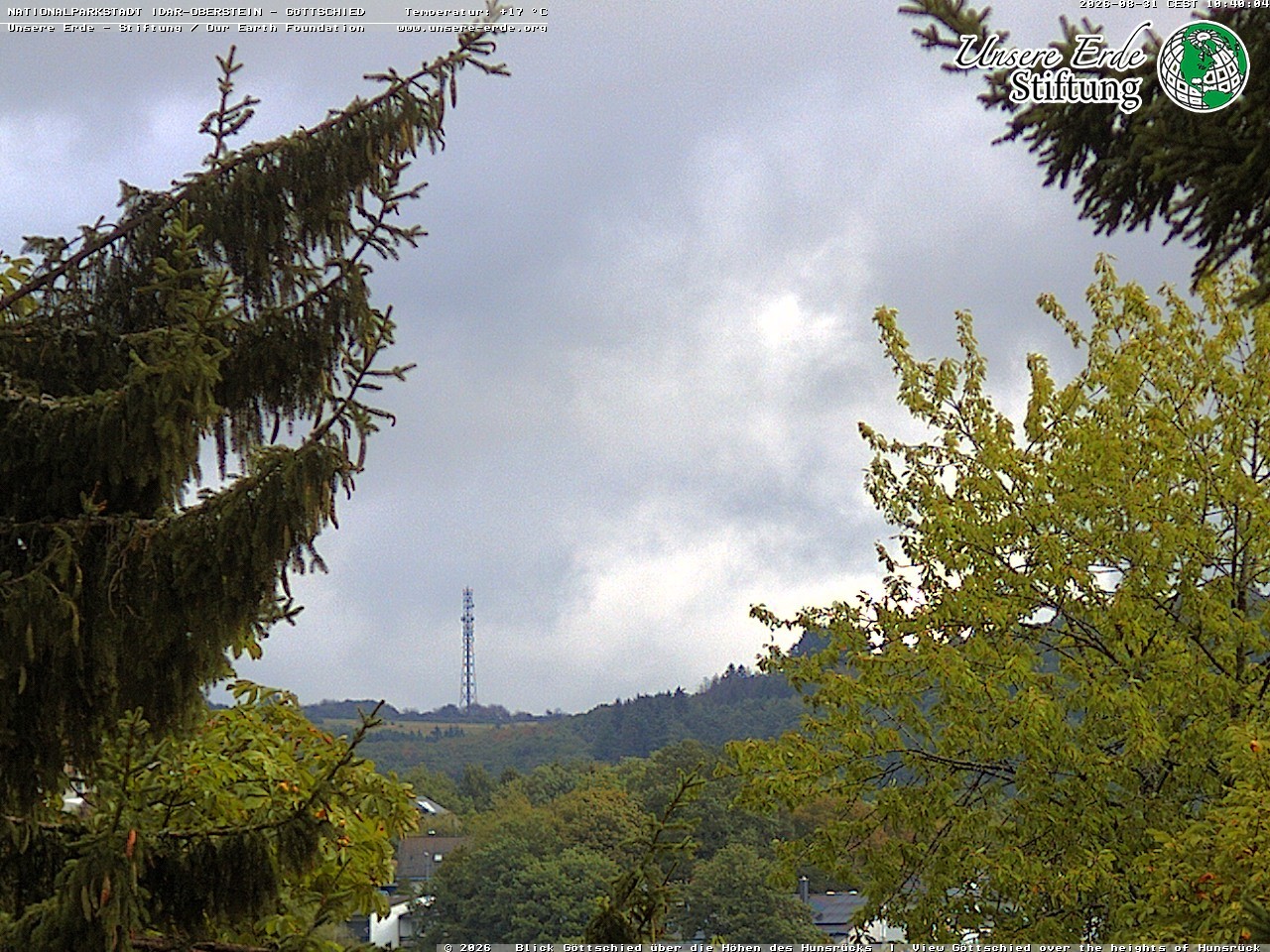 Archiv Foto Webcam Idar-Oberstein: Blick von Göttschied über die Höhen des Hunsrücks