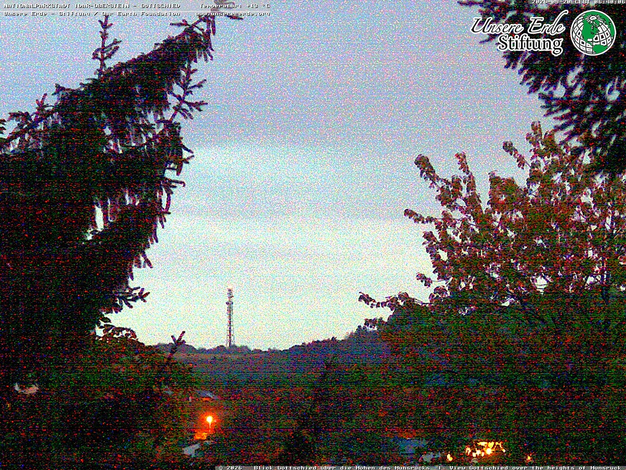 Archiv Foto Webcam Idar-Oberstein: Blick von Göttschied über die Höhen des Hunsrücks