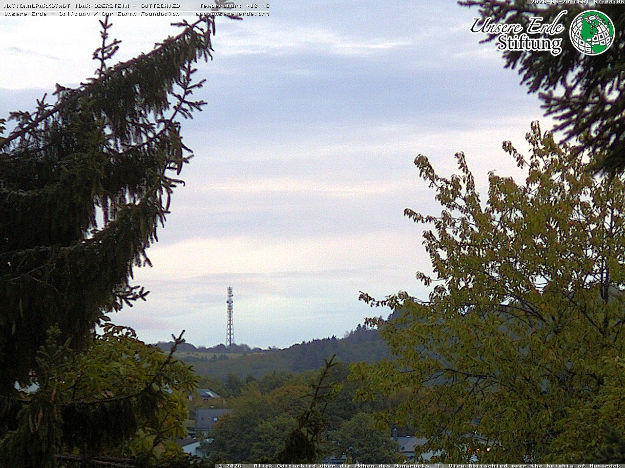 Archiv Foto Webcam Idar-Oberstein: Blick von Göttschied über die Höhen des Hunsrücks