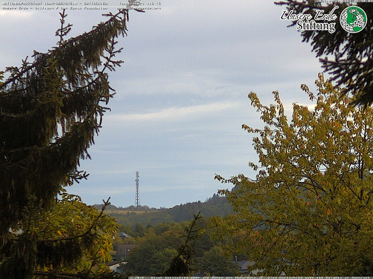 Archiv Foto Webcam Idar-Oberstein: Blick von Göttschied über die Höhen des Hunsrücks