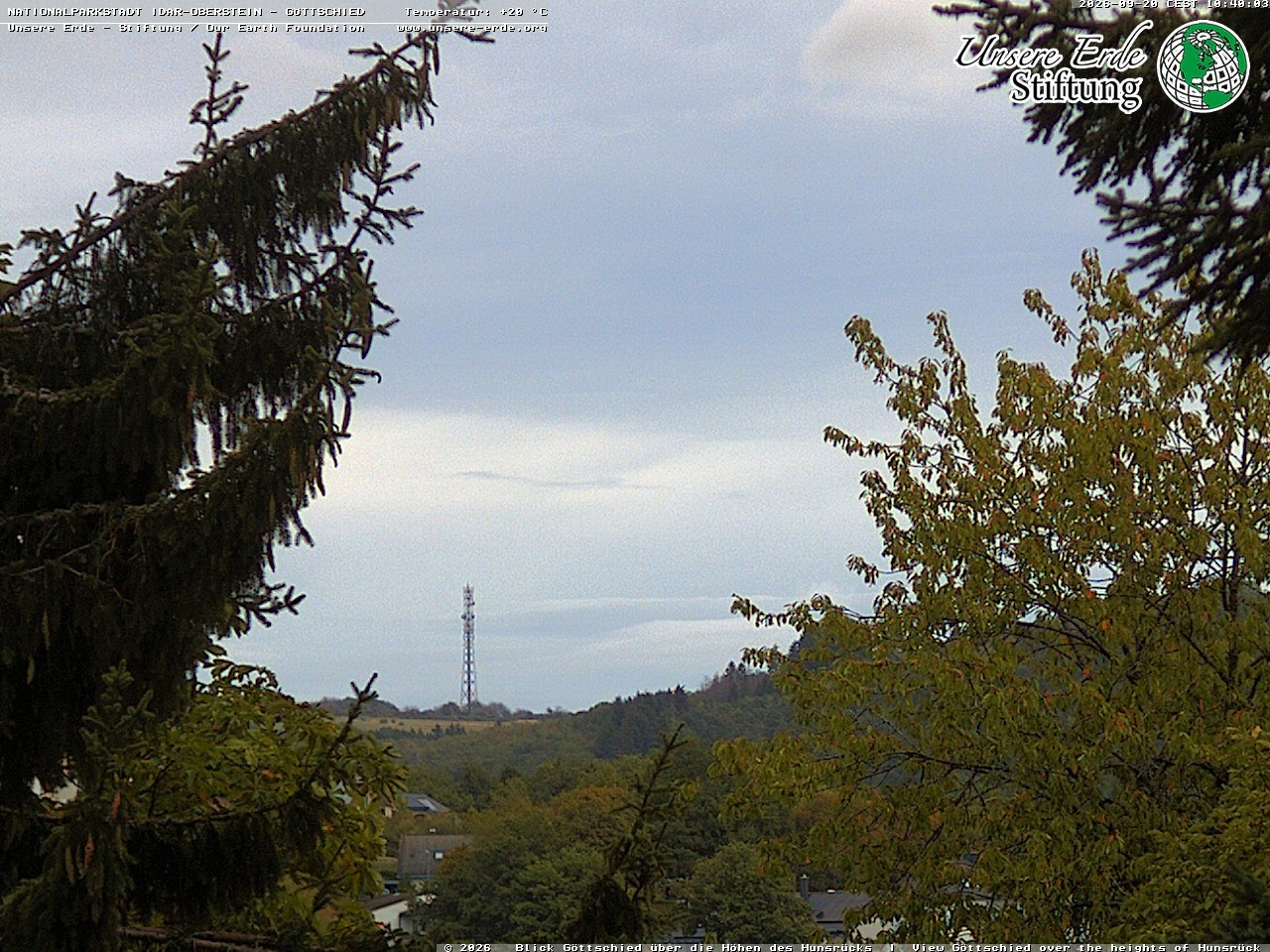 Archiv Foto Webcam Idar-Oberstein: Blick von Göttschied über die Höhen des Hunsrücks