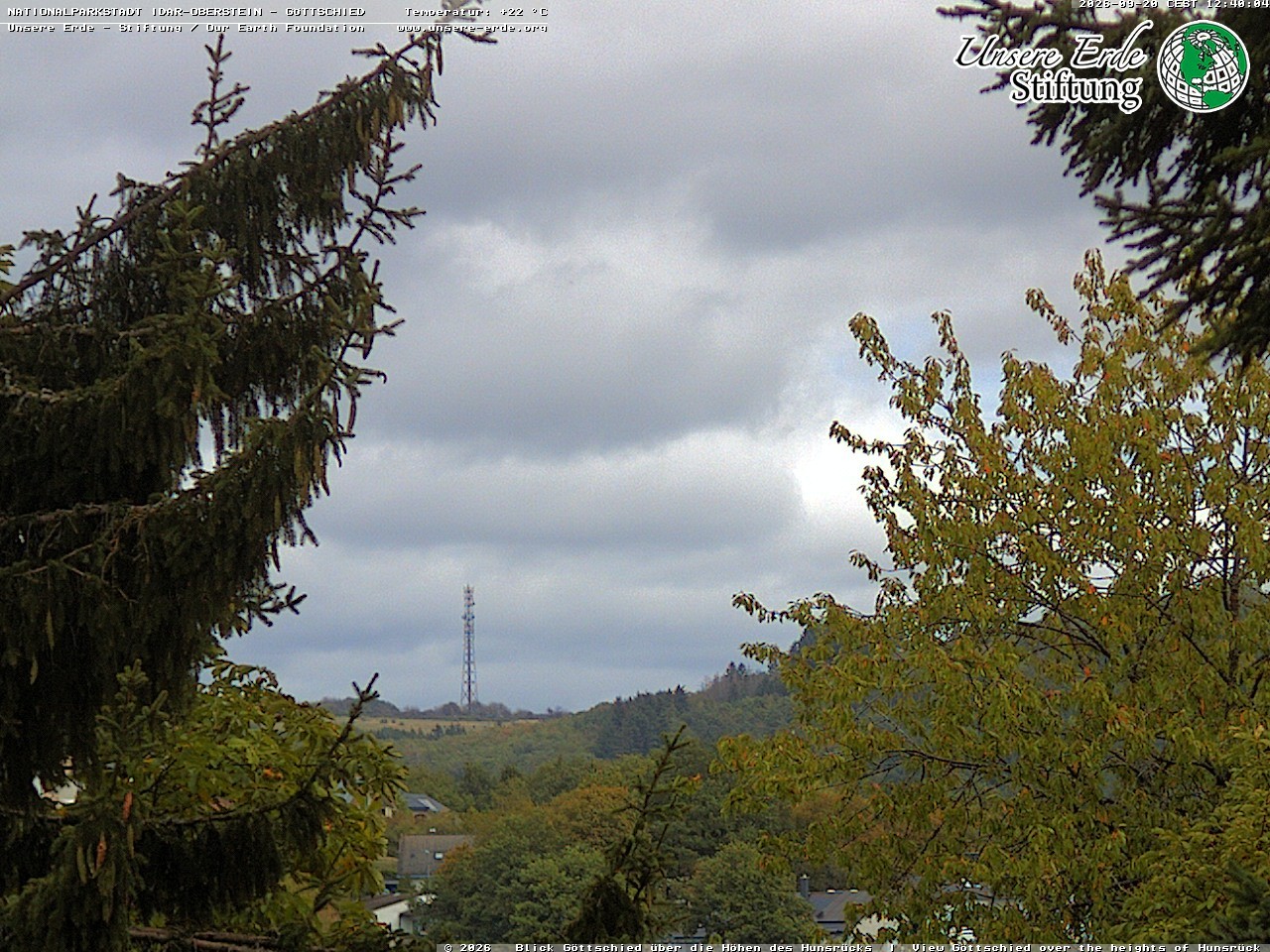 Archiv Foto Webcam Idar-Oberstein: Blick von Göttschied über die Höhen des Hunsrücks