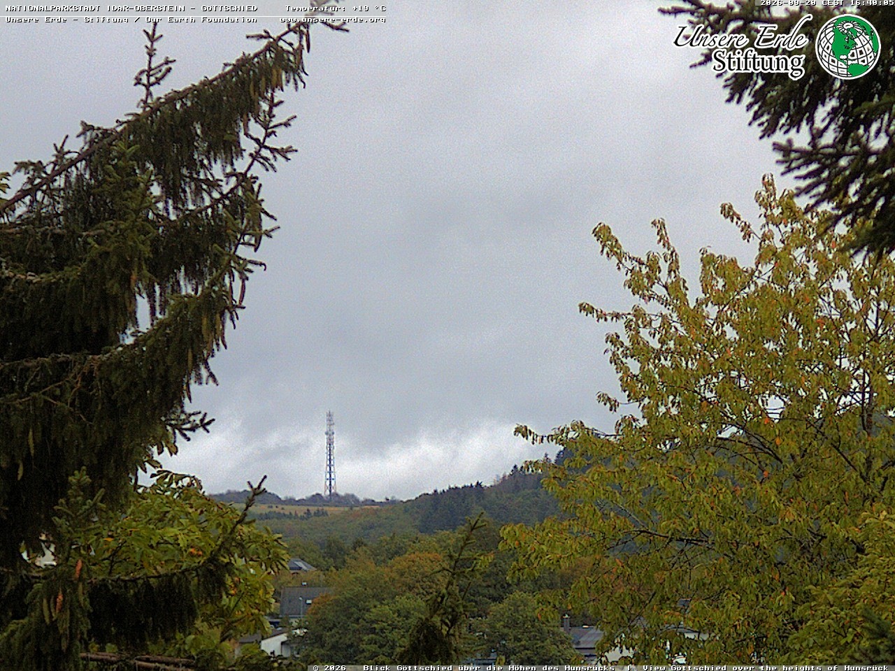 Archiv Foto Webcam Idar-Oberstein: Blick von Göttschied über die Höhen des Hunsrücks
