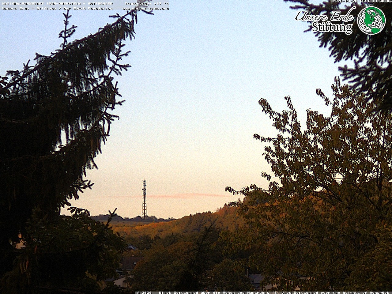 Archiv Foto Webcam Idar-Oberstein: Blick von Göttschied über die Höhen des Hunsrücks