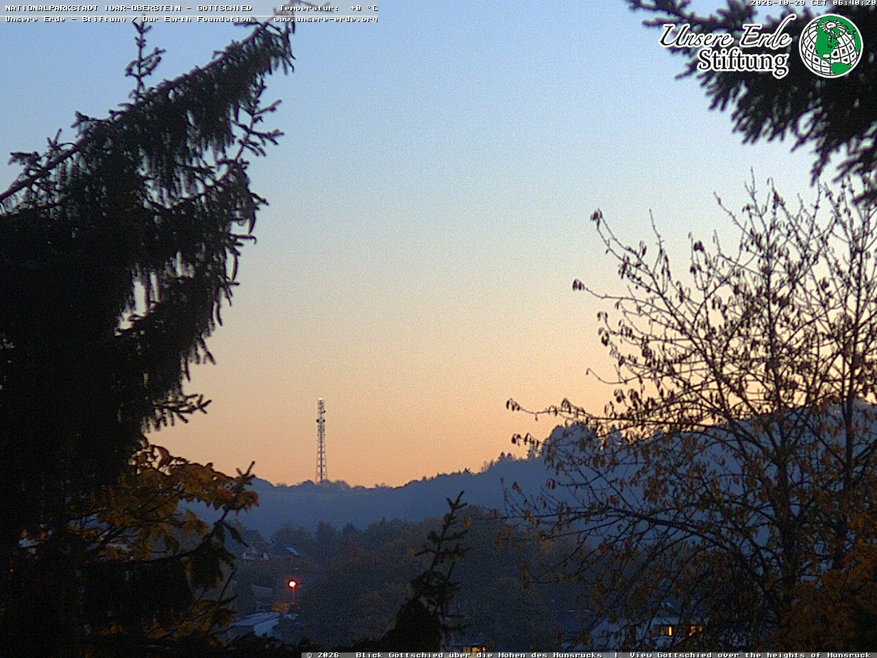 Archiv Foto Webcam Idar-Oberstein: Blick von Göttschied über die Höhen des Hunsrücks