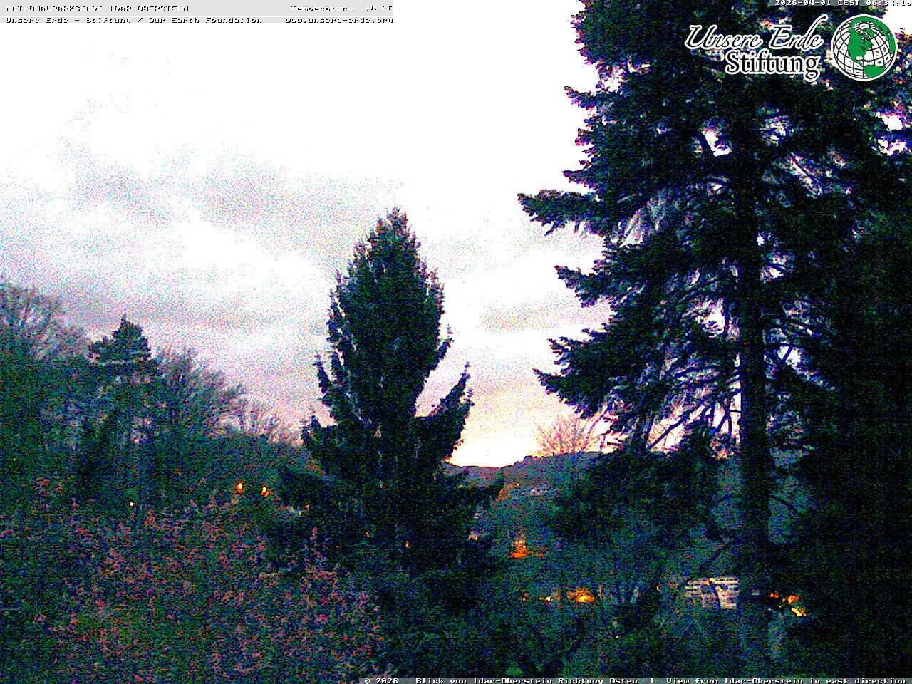 Archiv Foto Webcam Idar-Oberstein: Blick Richtung Osten