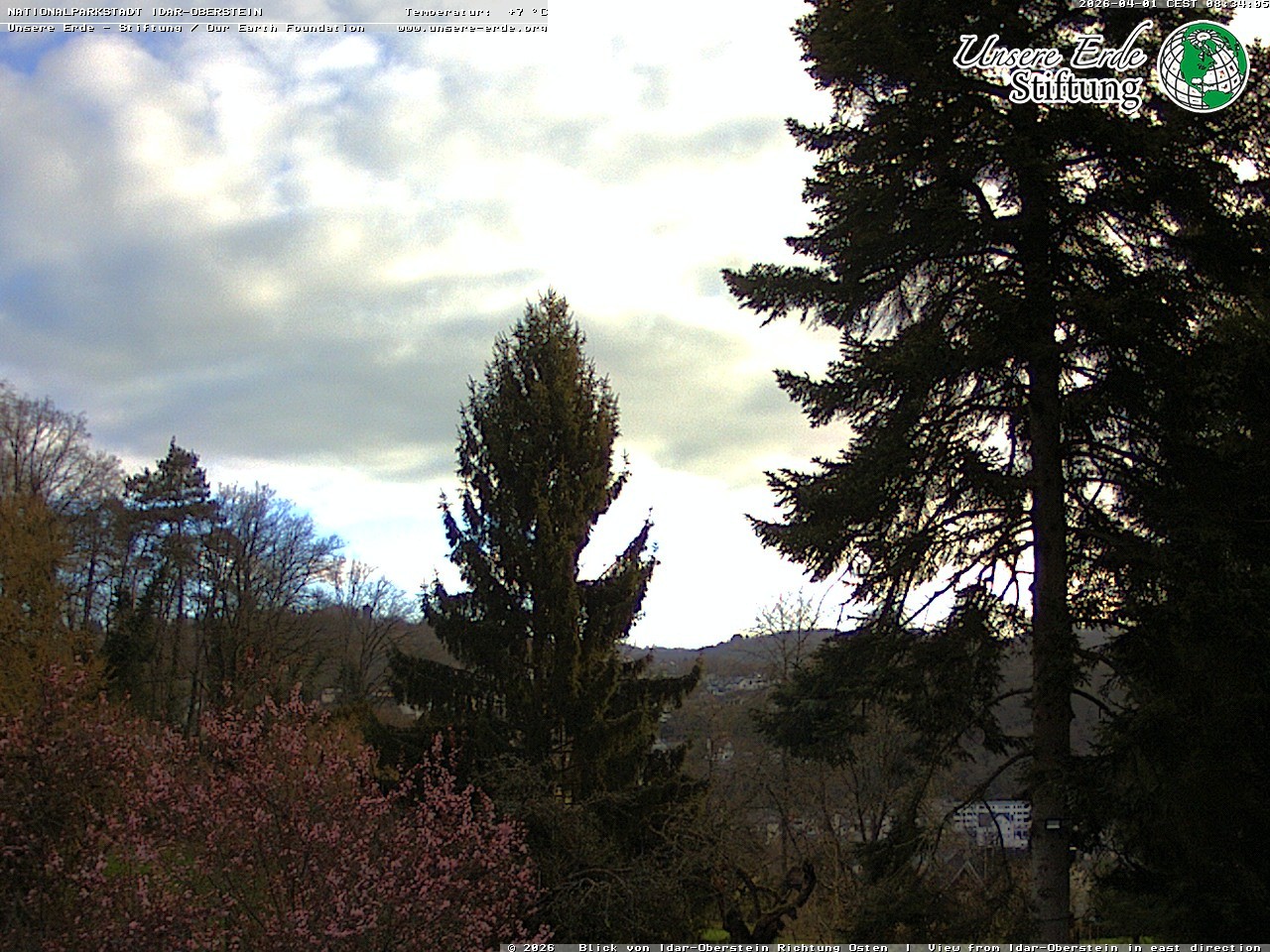 Archiv Foto Webcam Idar-Oberstein: Blick Richtung Osten