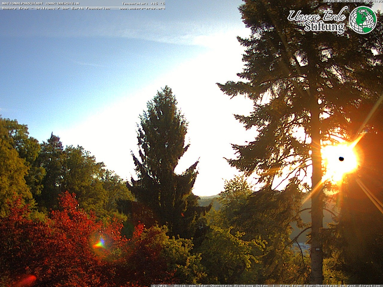 Archiv Foto Webcam Idar-Oberstein: Blick Richtung Osten