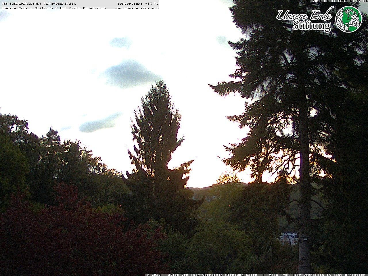 Archiv Foto Webcam Idar-Oberstein: Blick Richtung Osten