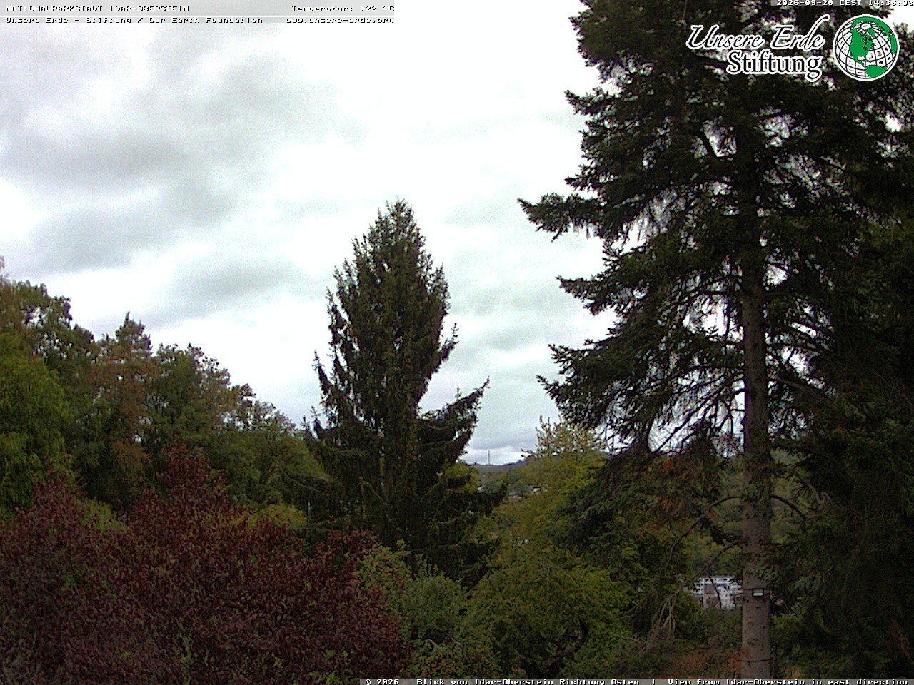 Archiv Foto Webcam Idar-Oberstein: Blick Richtung Osten