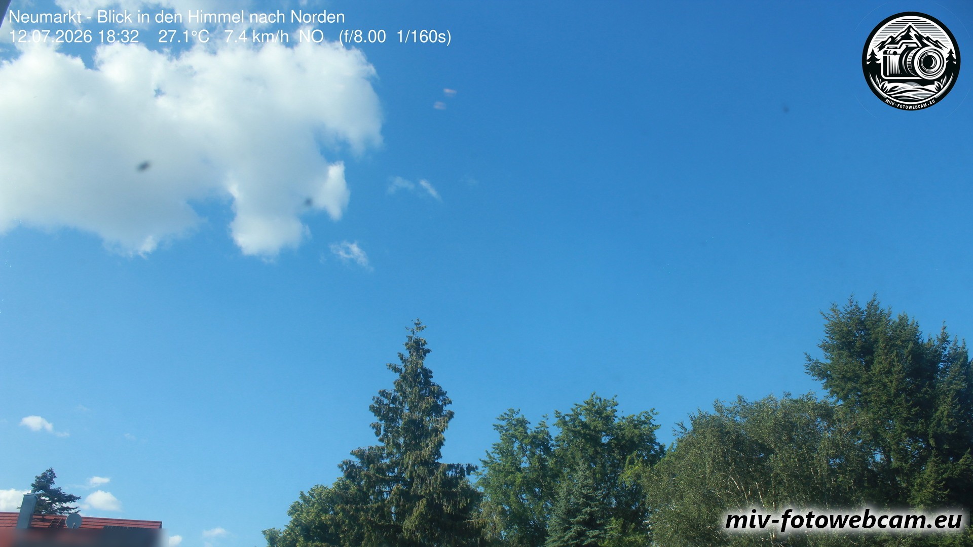 Archiv Foto Neumarkt in der Oberpfalz: Wetter-Webcam Norden